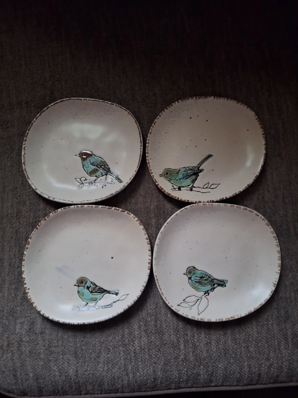 In Homestylez Ceramic Appitizer Bird Plates .1 Bird Is Different.